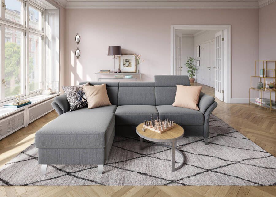 Sit&more Hoekbank Vincenzo L-vorm met verstelbare hoofdsteun naar keuze met slaapfunctie bedkist - Foto 11