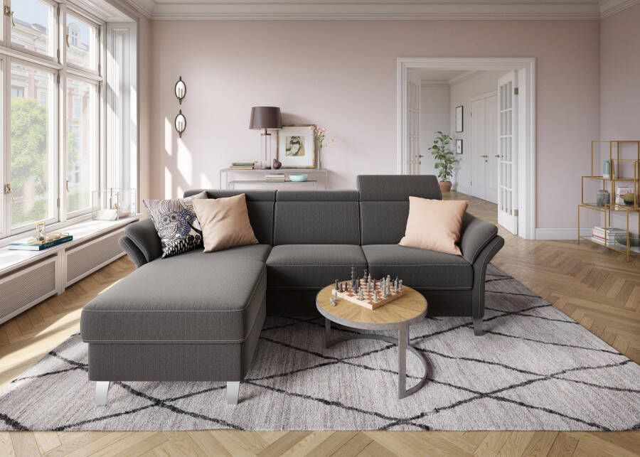 Sit&more Hoekbank Vincenzo L-vorm met verstelbare hoofdsteun naar keuze met slaapfunctie bedkist - Foto 7