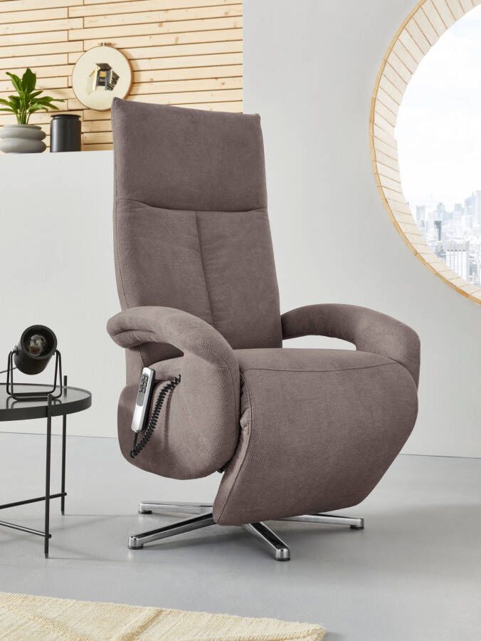 Sit&more Relaxfauteuil Tycoon met verstelbare hoofdsteun en 360° draaifunctie keuze tussen handmatige of elektrische functie ook met accu (draadloos)