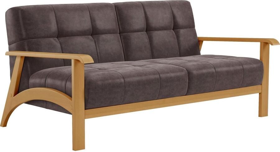 Sit&more 2 5-zitsbank Billund Armleuningen van eikenkleurig beukenhout verschillende bekledingen en kleuren - Foto 4