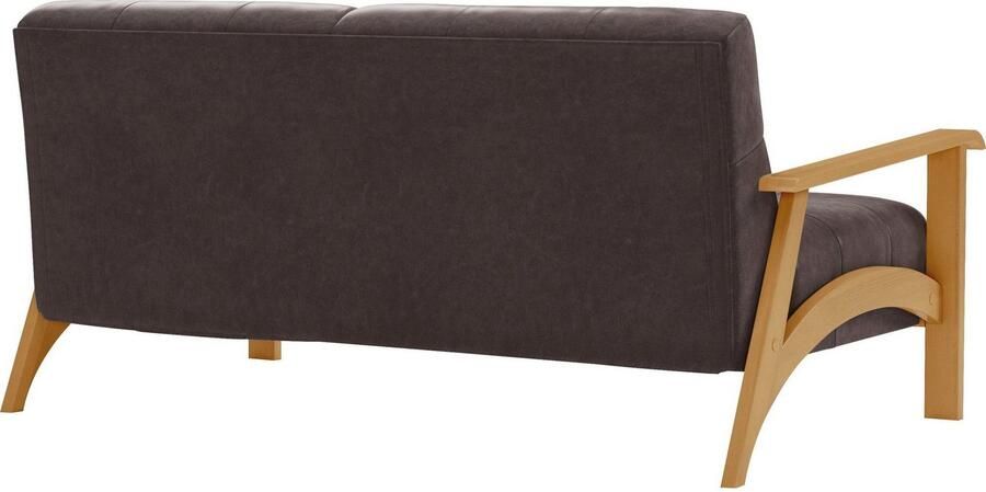 Sit&more 2 5-zitsbank Billund Armleuningen van eikenkleurig beukenhout verschillende bekledingen en kleuren - Foto 5
