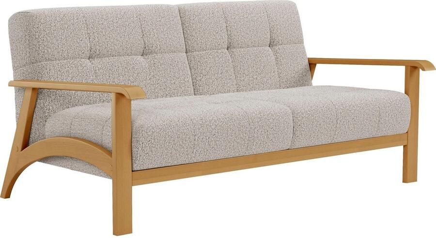 Sit&more 2 5-zitsbank Billund Armleuningen van eikenkleurig beukenhout verschillende bekledingen en kleuren - Foto 4