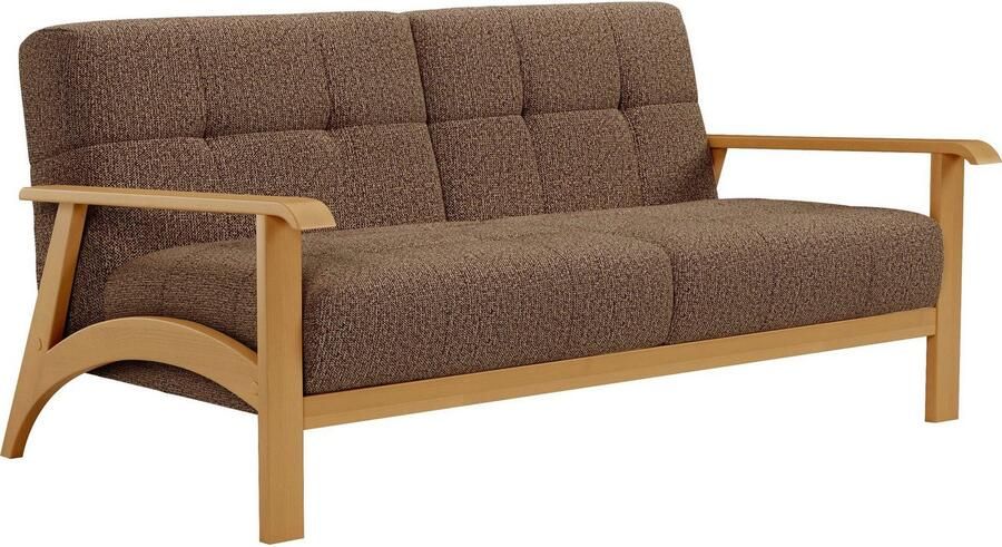 Sit&more 2 5-zitsbank Billund Armleuningen van eikenkleurig beukenhout verschillende bekledingen en kleuren - Foto 4