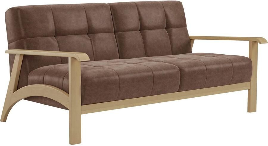 Sit&more 2 5-zitsbank Billund Armleuningen van natuurlijk beukenhout verschillende bekledingen en kleuren - Foto 4