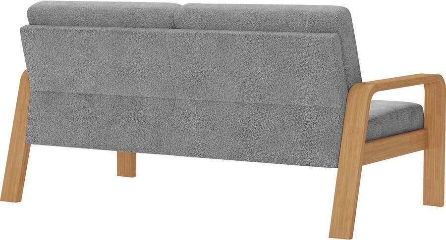 Sit&more 2 5-zitsbank Kolding Armleuningen van eikenkleurig beukenhout verschillende bekledingen en kleuren - Foto 6