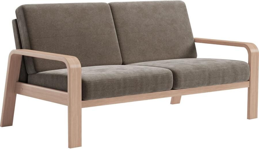 Sit&more 2 5-zitsbank Kolding Armleuningen van natuurlijk beukenhout verschillende bekledingen en kleuren
