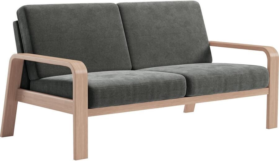 Sit&more 2 5-zitsbank Kolding Armleuningen van natuurlijk beukenhout verschillende bekledingen en kleuren