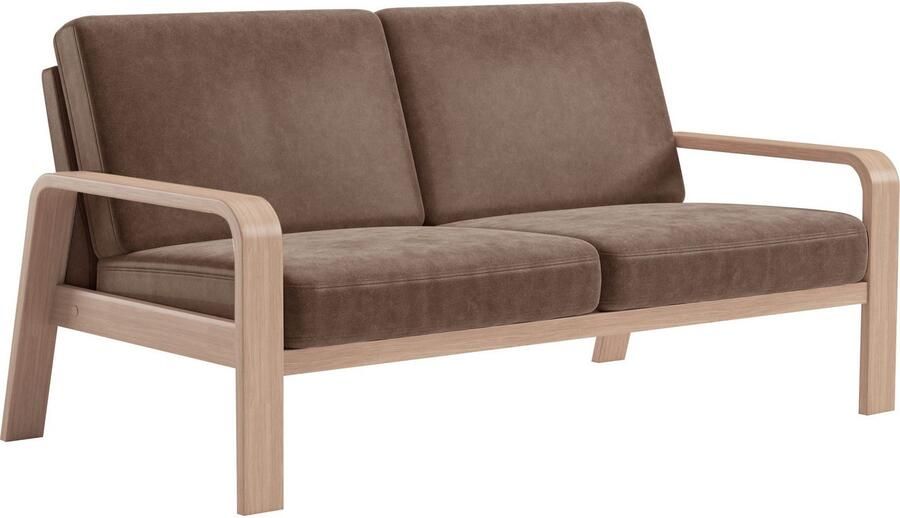 Sit&more 2 5-zitsbank Kolding Armleuningen van natuurlijk beukenhout verschillende bekledingen en kleuren