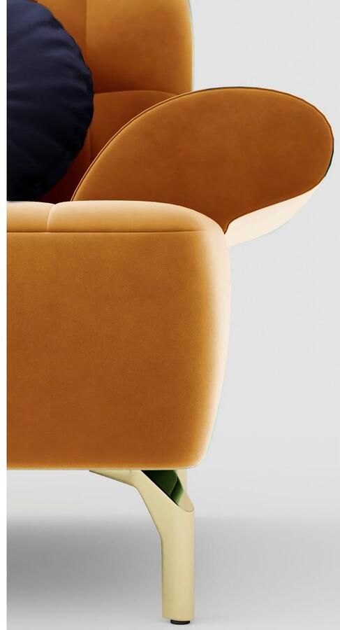 Sit&more 2 5-zitsbank Orient 1 incl. 2 sierkussens met strassteentjes goudkleurige metalen poten - Foto 9