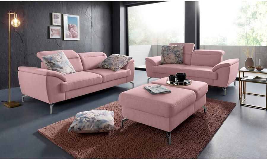 Sit&more 2 5-zitsbank Percy 15 cm poothoogte zitdiepteverstelling naar keuze verstelbare hoofdsteun - Foto 3