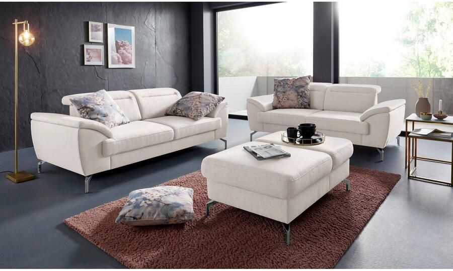 Sit&more 2 5-zitsbank Percy 15 cm poothoogte zitdiepteverstelling naar keuze verstelbare hoofdsteun - Foto 3