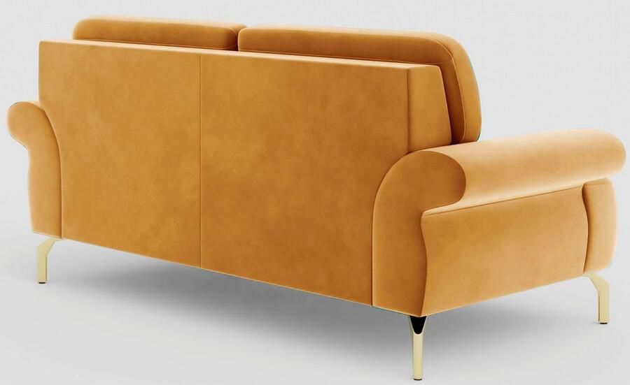 Sit&more 2-zitsbank Orient 1 incl. 2 sierkussens met strassteentjes goudkleurige metalen poten - Foto 4