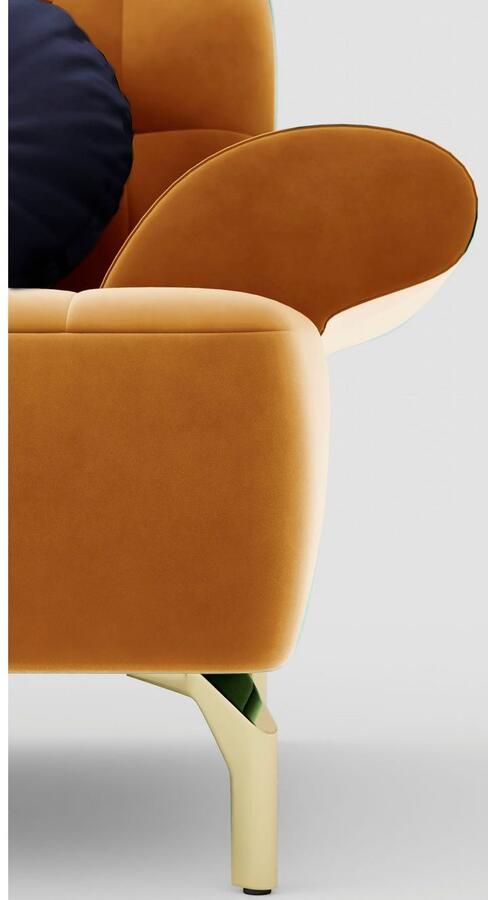 Sit&more 2-zitsbank Orient 1 incl. 2 sierkussens met strassteentjes goudkleurige metalen poten - Foto 9