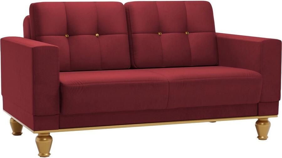 Sit&more 2-zitsbank Orient 5 Rugkussen met strassteentjes goudkleurige applicaties - Foto 5