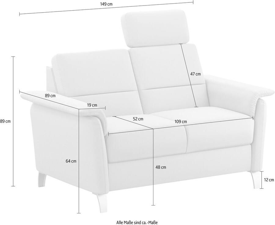 Sit&more 2-zitsbank Palmera B: 149 cm - Foto 3