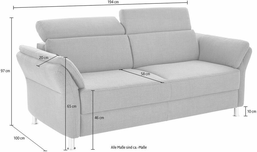Sit&more 3-zitsbank Avignon inclusief verstelbaar hoofdeind - Foto 3