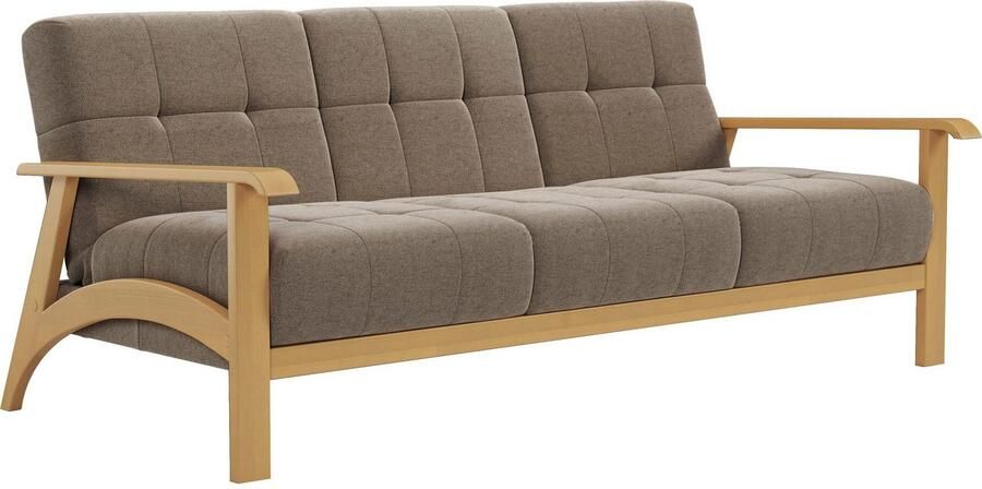 Sit&more 3-zitsbank Billund Armleuningen van eikenkleurig beukenhout verschillende bekledingen en kleuren - Foto 4