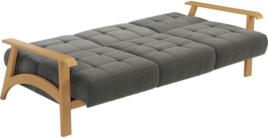Sit&more 3-zitsbank Billund Armleuningen van eikenkleurig beukenhout verschillende bekledingen en kleuren - Foto 5
