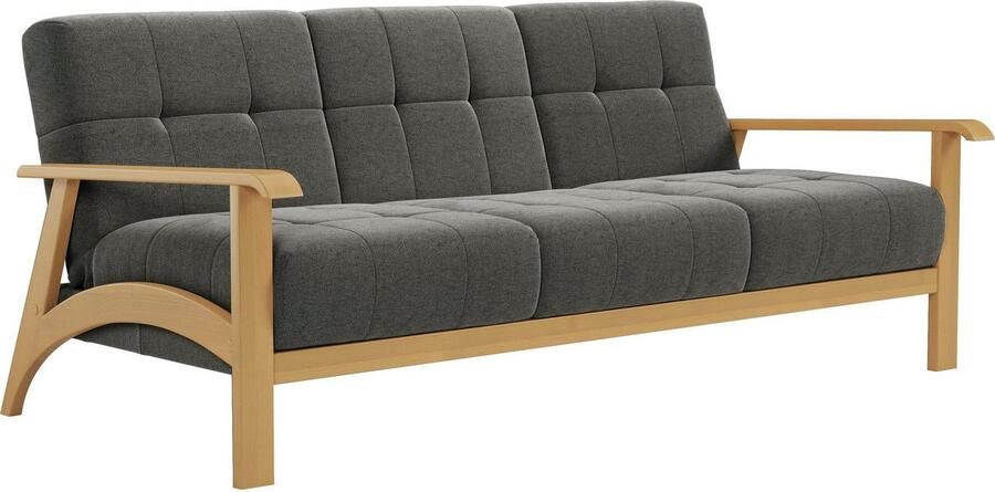 Sit&more 3-zitsbank Billund Armleuningen van eikenkleurig beukenhout verschillende bekledingen en kleuren - Foto 4