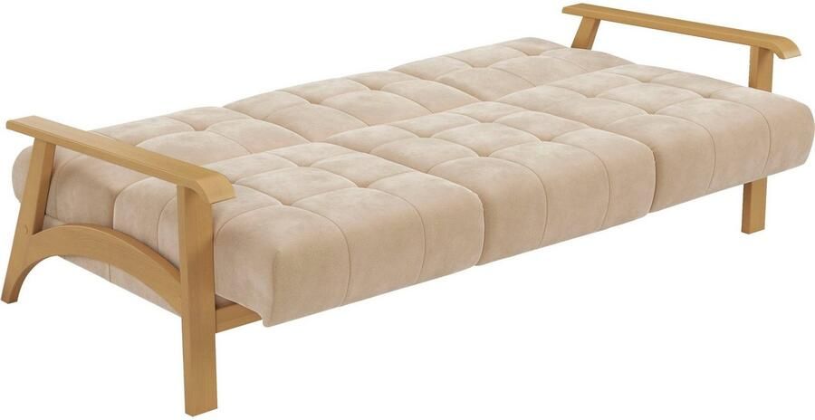Sit&more 3-zitsbank Billund Armleuningen van eikenkleurig beukenhout verschillende bekledingen en kleuren - Foto 5