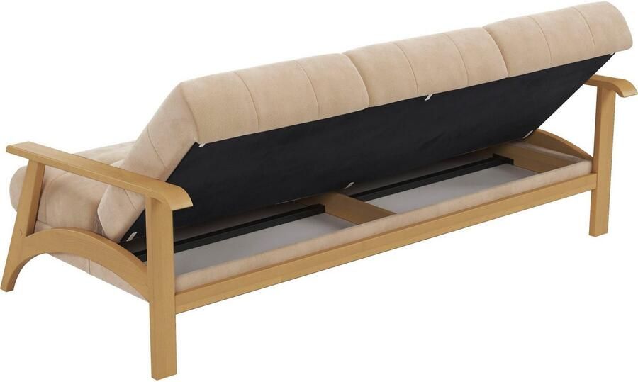 Sit&more 3-zitsbank Billund Armleuningen van eikenkleurig beukenhout verschillende bekledingen en kleuren - Foto 4