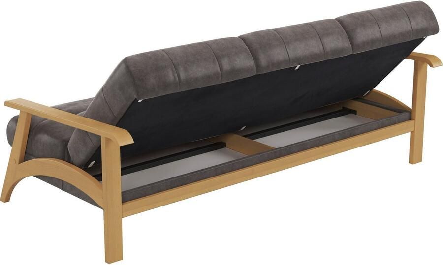 Sit&more 3-zitsbank Billund Armleuningen van eikenkleurig beukenhout verschillende bekledingen en kleuren - Foto 4
