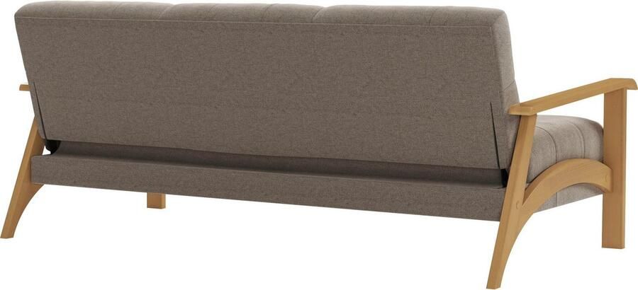 Sit&more 3-zitsbank Billund Armleuningen van eikenkleurig beukenhout verschillende bekledingen en kleuren - Foto 6