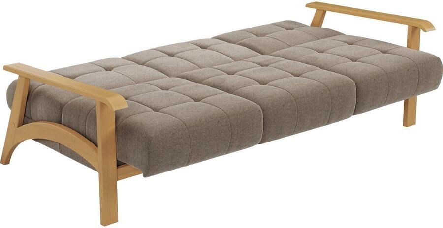 Sit&more 3-zitsbank Billund Armleuningen van eikenkleurig beukenhout verschillende bekledingen en kleuren - Foto 5