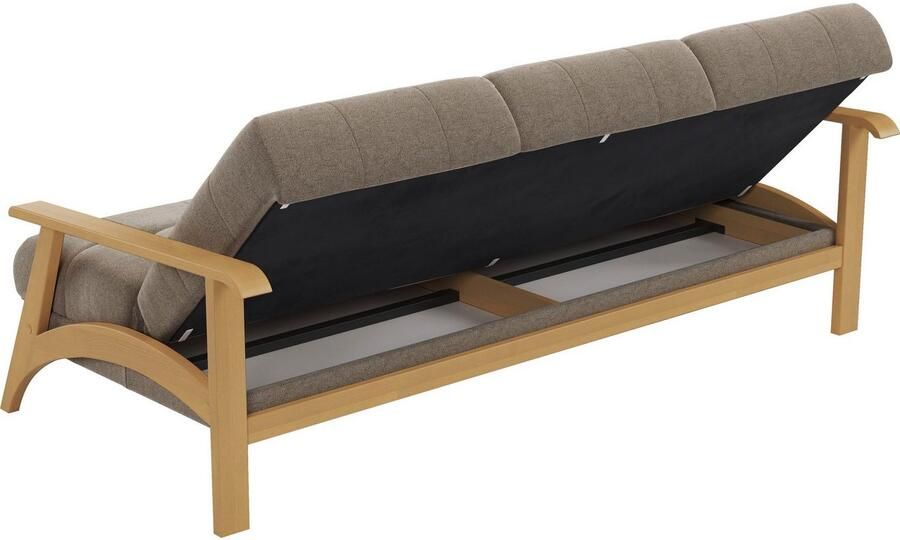 Sit&more 3-zitsbank Billund Armleuningen van eikenkleurig beukenhout verschillende bekledingen en kleuren - Foto 4