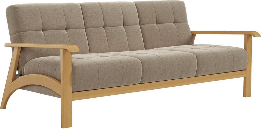 Sit&more 3-zitsbank Billund Armleuningen van eikenkleurig beukenhout verschillende bekledingen en kleuren - Foto 4