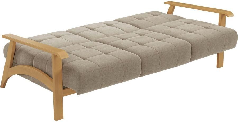 Sit&more 3-zitsbank Billund Armleuningen van eikenkleurig beukenhout verschillende bekledingen en kleuren - Foto 5