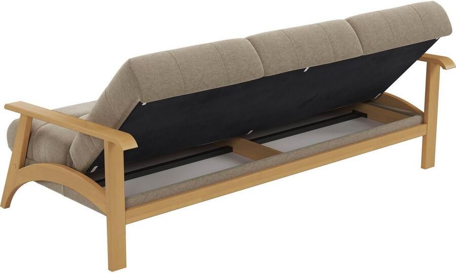 Sit&more 3-zitsbank Billund Armleuningen van eikenkleurig beukenhout verschillende bekledingen en kleuren - Foto 4