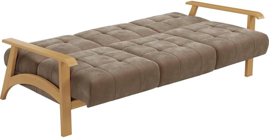 Sit&more 3-zitsbank Billund Armleuningen van eikenkleurig beukenhout verschillende bekledingen en kleuren - Foto 5