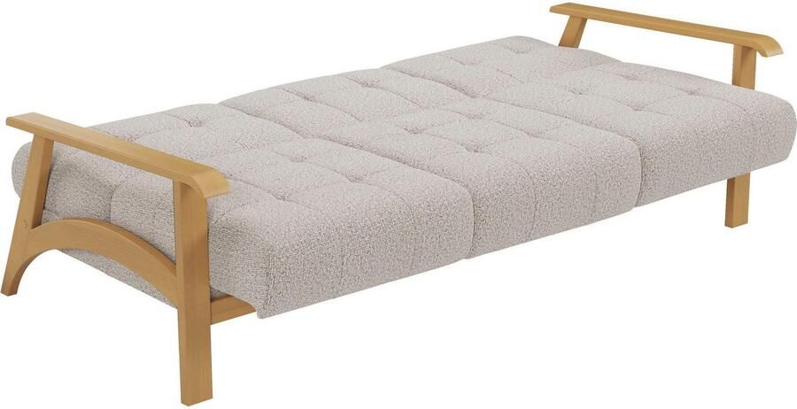 Sit&more 3-zitsbank Billund Armleuningen van eikenkleurig beukenhout verschillende bekledingen en kleuren - Foto 5