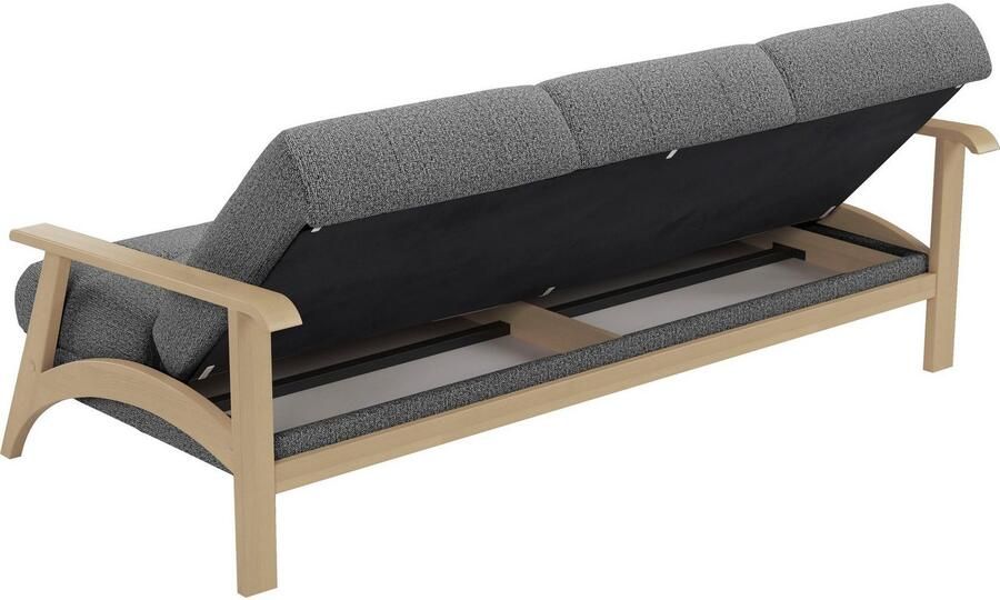 Sit&more 3-zitsbank Billund Armleuningen van natuurlijk beukenhout verschillende bekledingen en kleuren - Foto 4