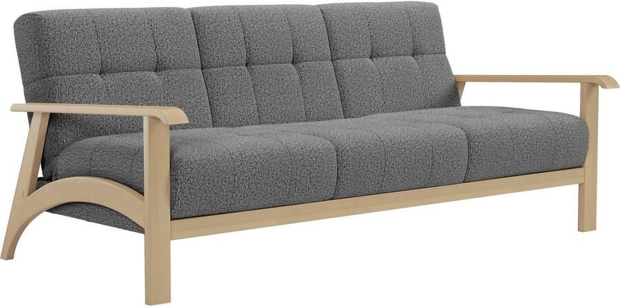 Sit&more 3-zitsbank Billund Armleuningen van natuurlijk beukenhout verschillende bekledingen en kleuren - Foto 4