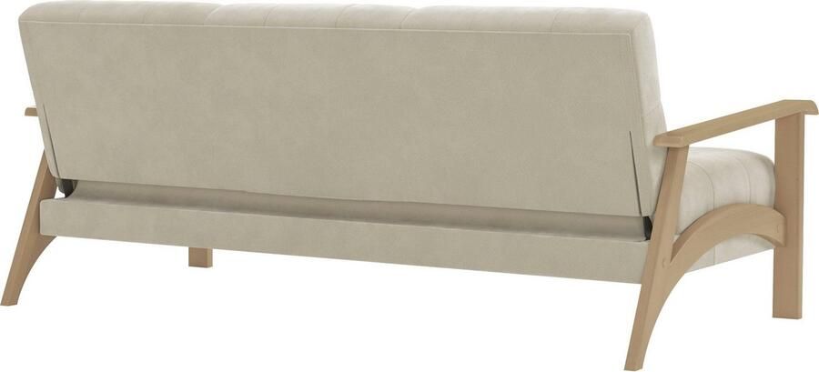 Sit&more 3-zitsbank Billund Armleuningen van natuurlijk beukenhout verschillende bekledingen en kleuren - Foto 7