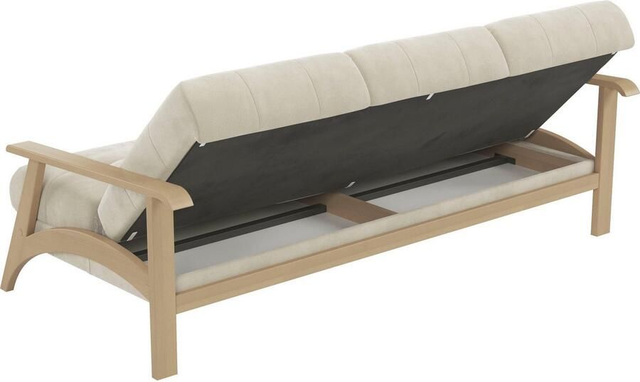 Sit&more 3-zitsbank Billund Armleuningen van natuurlijk beukenhout verschillende bekledingen en kleuren - Foto 4