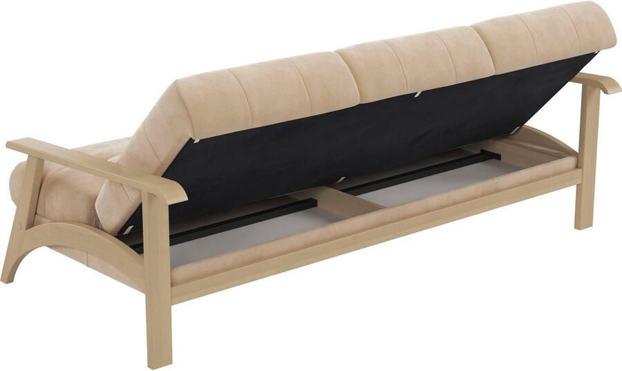 Sit&more 3-zitsbank Billund Armleuningen van natuurlijk beukenhout verschillende bekledingen en kleuren - Foto 4