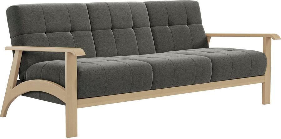 Sit&more 3-zitsbank Billund Armleuningen van natuurlijk beukenhout verschillende bekledingen en kleuren - Foto 4