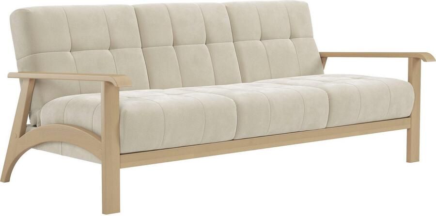 Sit&more 3-zitsbank Billund Armleuningen van natuurlijk beukenhout verschillende bekledingen en kleuren - Foto 4