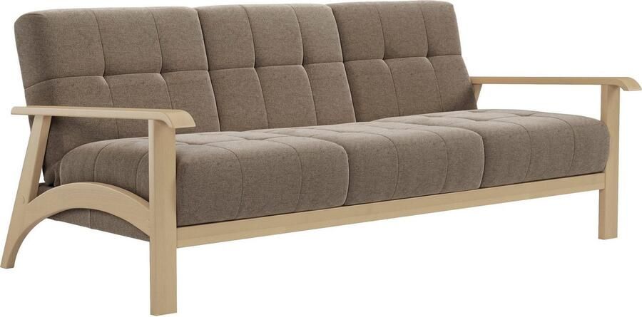 Sit&more 3-zitsbank Billund Armleuningen van natuurlijk beukenhout verschillende bekledingen en kleuren - Foto 4