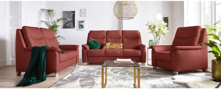 Sit&more 3-zitsbank Boccaccio met binnenvering en verstelbare hoofdsteun - Foto 7