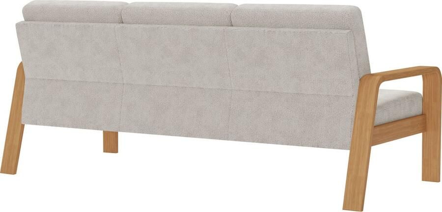 Sit&more 3-zitsbank Kolding Armleuningen van eikenkleurig beukenhout verschillende bekledingen en kleuren - Foto 8