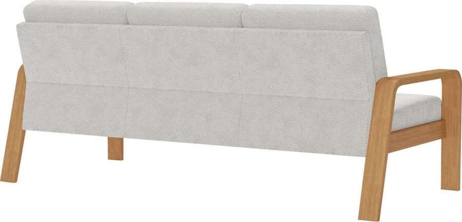 Sit&more 3-zitsbank Kolding Armleuningen van eikenkleurig beukenhout verschillende bekledingen en kleuren - Foto 7