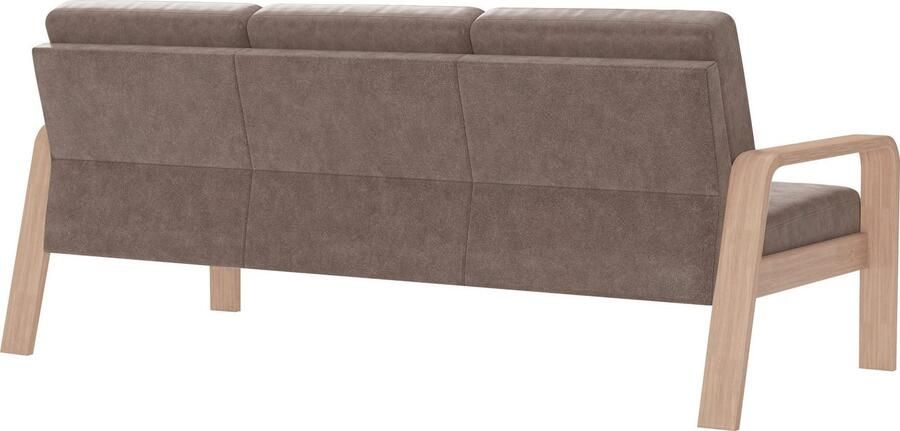 Sit&more 3-zitsbank Kolding Armleuningen van natuurlijk beukenhout verschillende bekledingen en kleuren - Foto 6