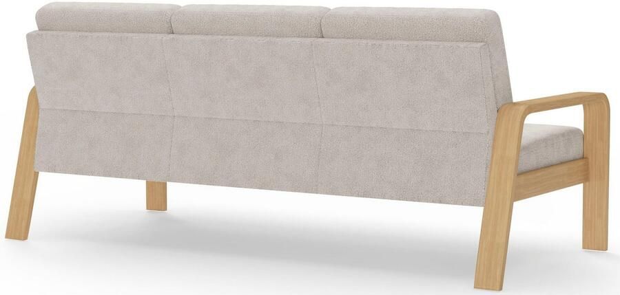 Sit&more 3-zitsbank Kolding Armleuningen van natuurlijk beukenhout verschillende bekledingen en kleuren - Foto 7