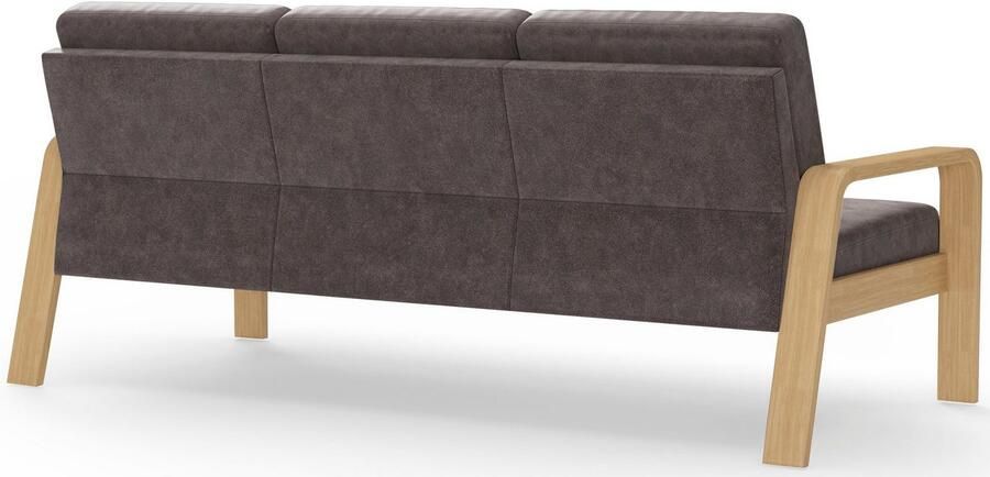 Sit&more 3-zitsbank Kolding Armleuningen van natuurlijk beukenhout verschillende bekledingen en kleuren - Foto 6