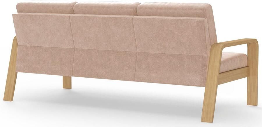 Sit&more 3-zitsbank Kolding Armleuningen van natuurlijk beukenhout verschillende bekledingen en kleuren - Foto 6