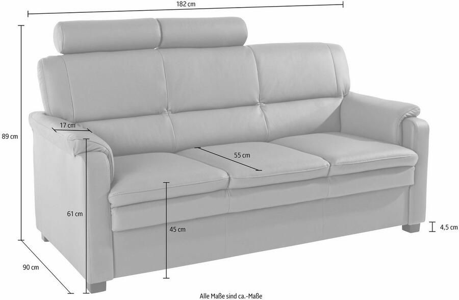 Sit&more 3-zitsbank Pisa met binnenvering - Foto 2